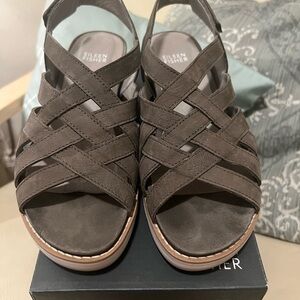 Eileen Fisher Grey Sports Sandals - Size 7